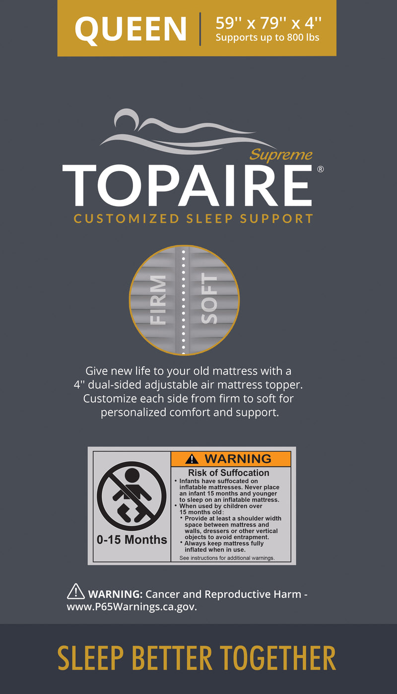 TopAire® Supreme Adjustable Mattress Topper