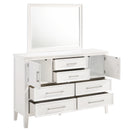 Andover Classic 6 Piece Panel Bedroom Set (White)