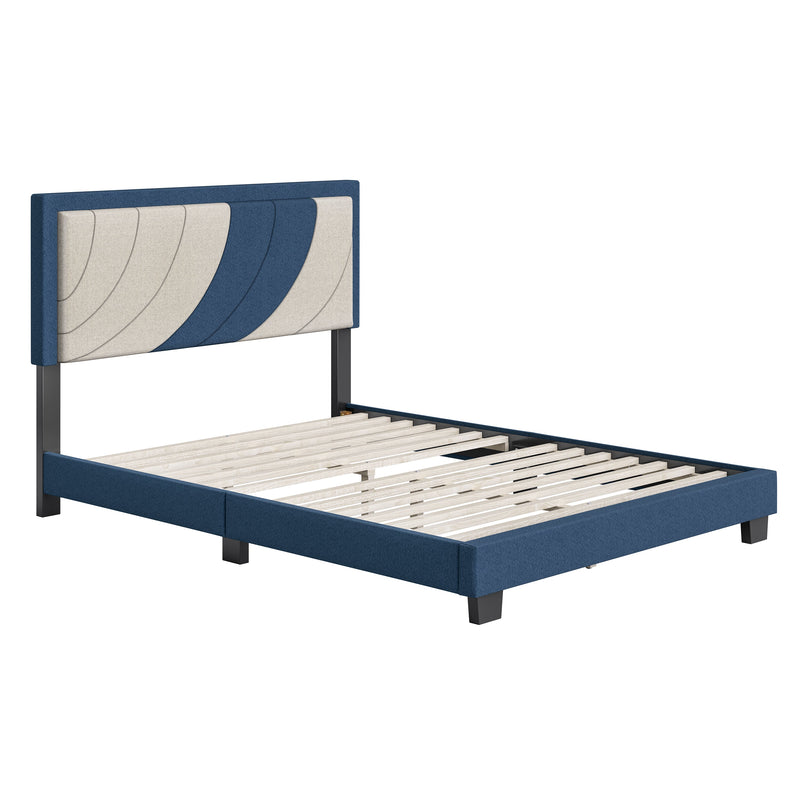 Sail-Away Upholstered Platform Bed