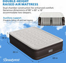 Beautyrest Duet 18” Queen Size Air Mattress with Dual Adjustable Built-in Pump - Blow Up Mattress Best for Camping, Guests, Travel