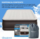 Beautyrest Duet 18” Queen Size Air Mattress with Dual Adjustable Built-in Pump - Blow Up Mattress Best for Camping, Guests, Travel