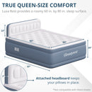 Beautyrest Luxarest 24" Queen Size Headboard Air Mattress with Built-in Pump