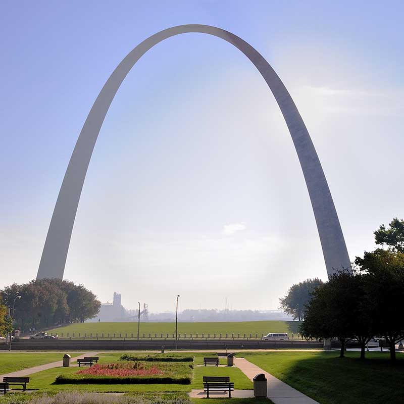 Downtown St. Louis Arch, a local St. Louis community landmark