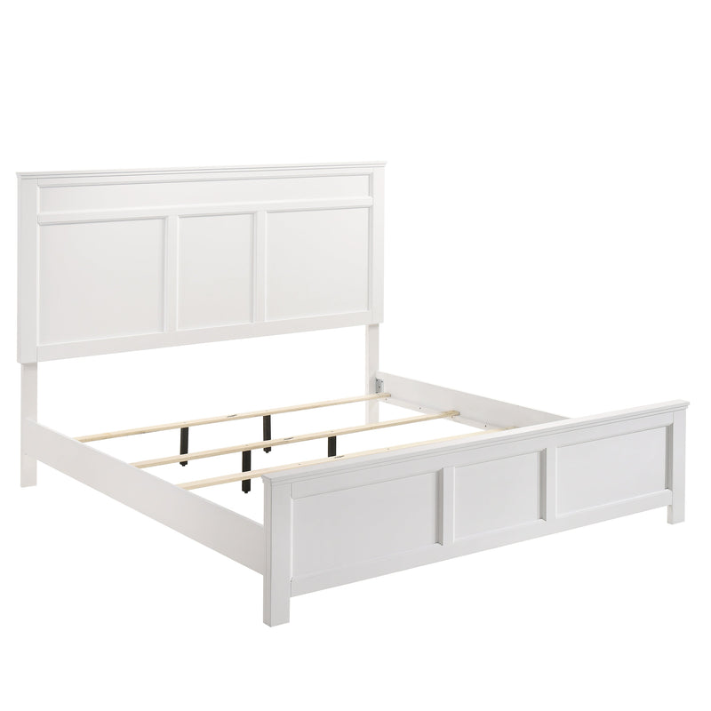 Andover Classic 3 Piece Panel Bedroom Set (White)