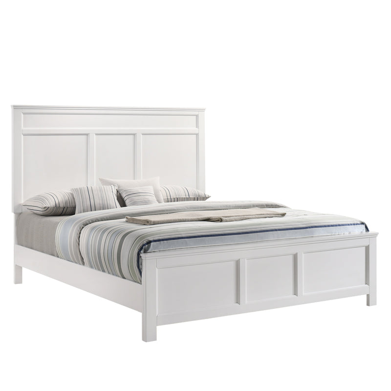 Andover Classic 5 Piece Panel Bedroom Set (White)