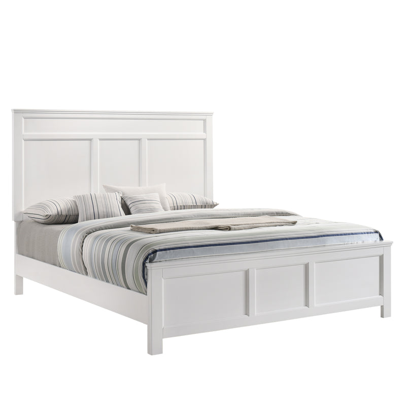 Andover Classic 6 Piece Panel Bedroom Set (White)