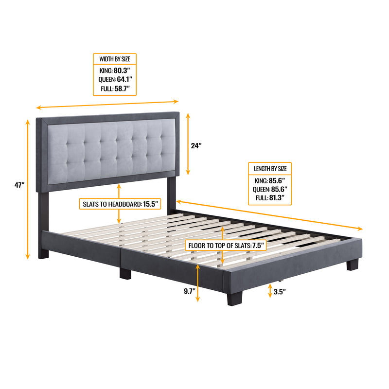 Pisa Upholstered Platform Bed