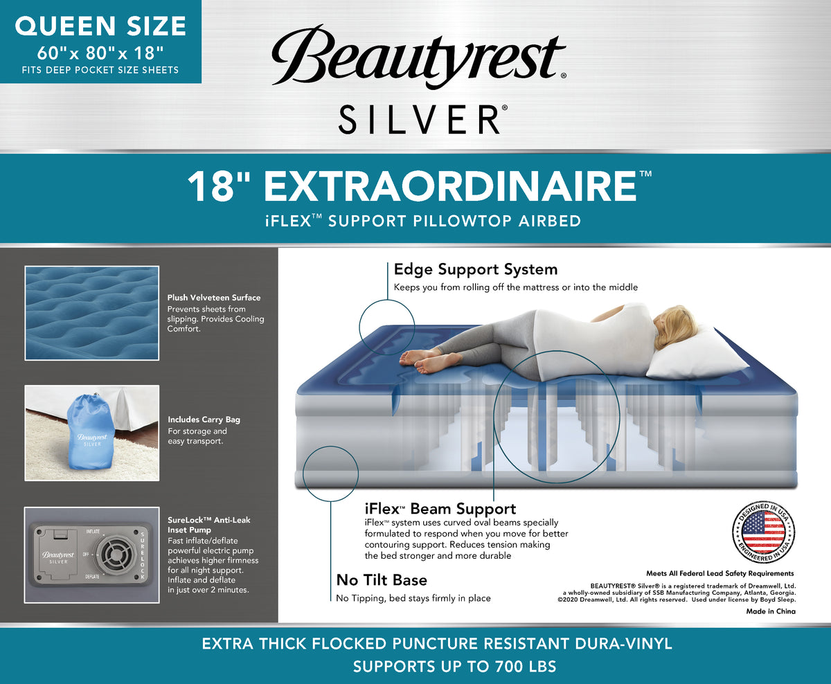 Simmons Beautyrest Extraordinaire Express Air Bed with Free Shipping