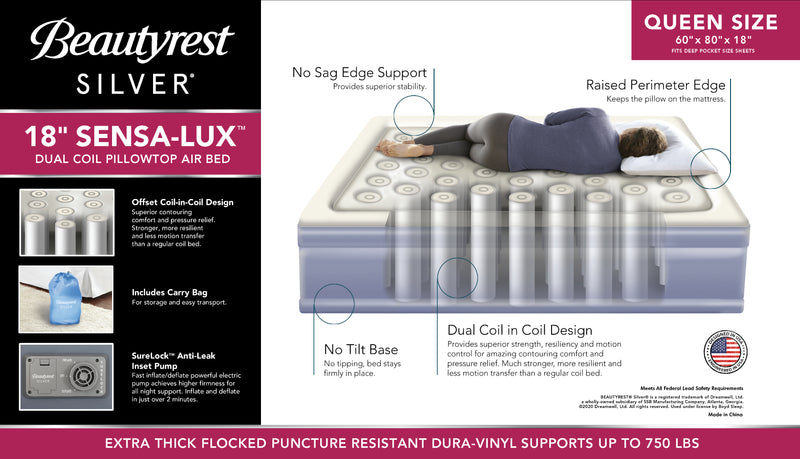 Beautyrest® Silver® Sensa-Lux™ Air Mattress