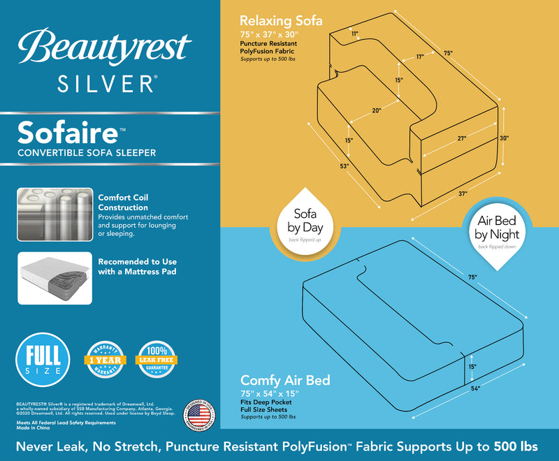 Beautyrest® Silver® Sofaire™ Convertible Sofa Sleeper