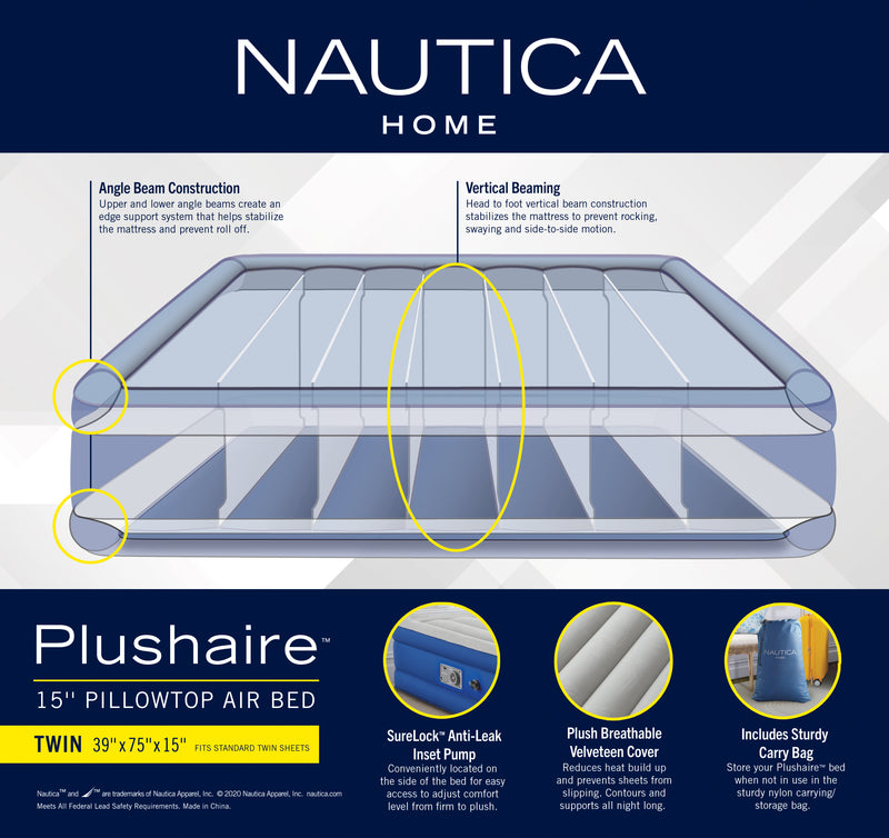 Nautica Home Cloud Supreme 20 Raised Air Mattress - Queen