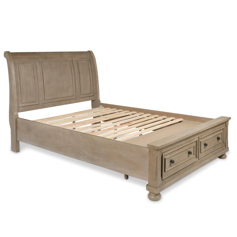 Allegra Contemporary Sleigh Storage Bed 4 Piece Bedroom Set