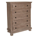 Allegra Contemporary Sleigh Storage Bed 5 Piece Bedroom Set